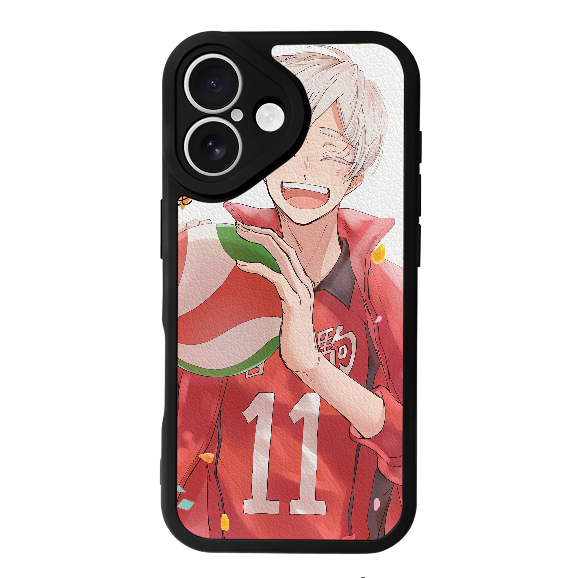 （画像用） ハイキュー!! Haikyu!! 【iPhone 16シリーズ対応】シリコンスマホケース（レザー調） 材質：シリコン